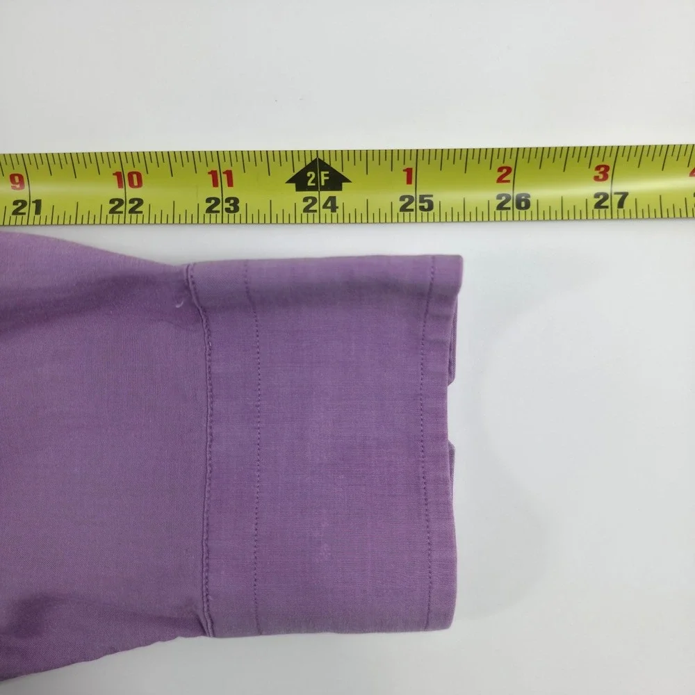 Banana Republic Men Shirt Stretch Slim Fit Medium Purple Long Sleeve Button Down